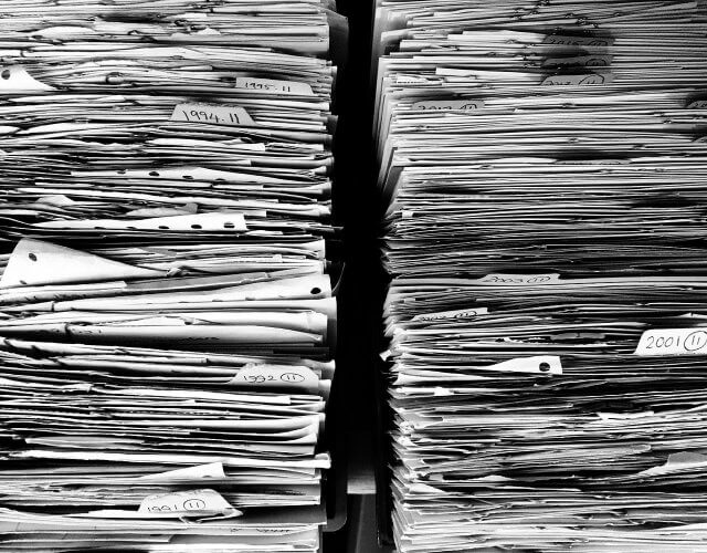 a stack of old documents