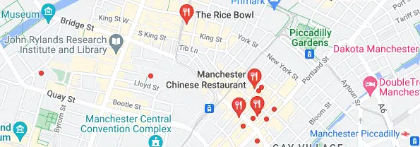 map showing local search results